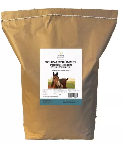 Sack Schwarzkümmelpresskuchen kleine Sticks Granulat Schwarzkümmelpresskuchen für Pferde