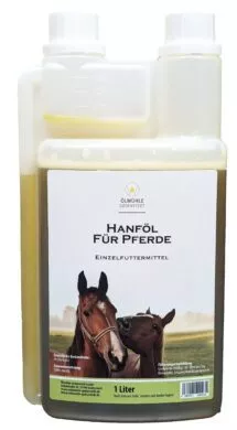 Hanföl für Pferde praktische Dosierflasche 1 Liter