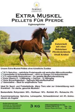 Extra Muskel Pellets Pferdefutter.pdf (120 x 180 mm) Extra Muskel Spirulina Pellets für Pferde