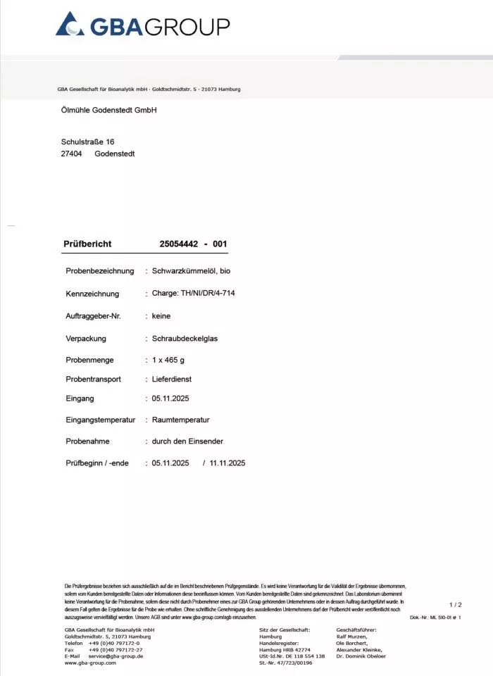 Screenshot Bio Schwarzkümmelöl – ungefiltert – bis 1.570 mg Thymochinon – LIMITIERT