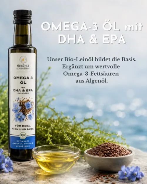 blanko – Omega 3 ÖL mit DHA & EPA – 4 OMEGA 3 Öl mit DHA und EPA